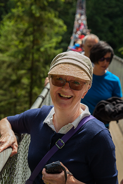 pat on capilano suspension bridge