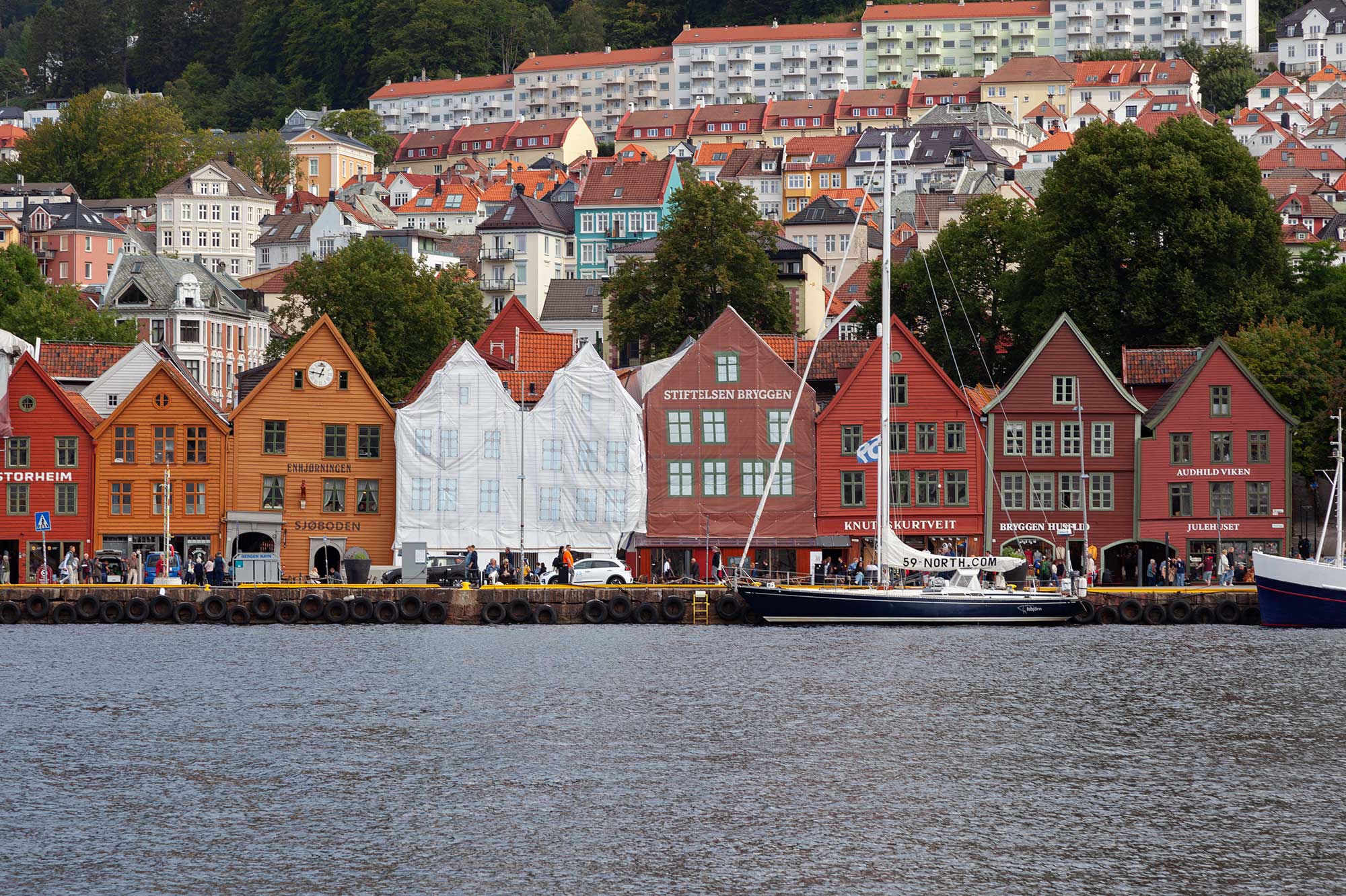 wooden buildings in Bryggen